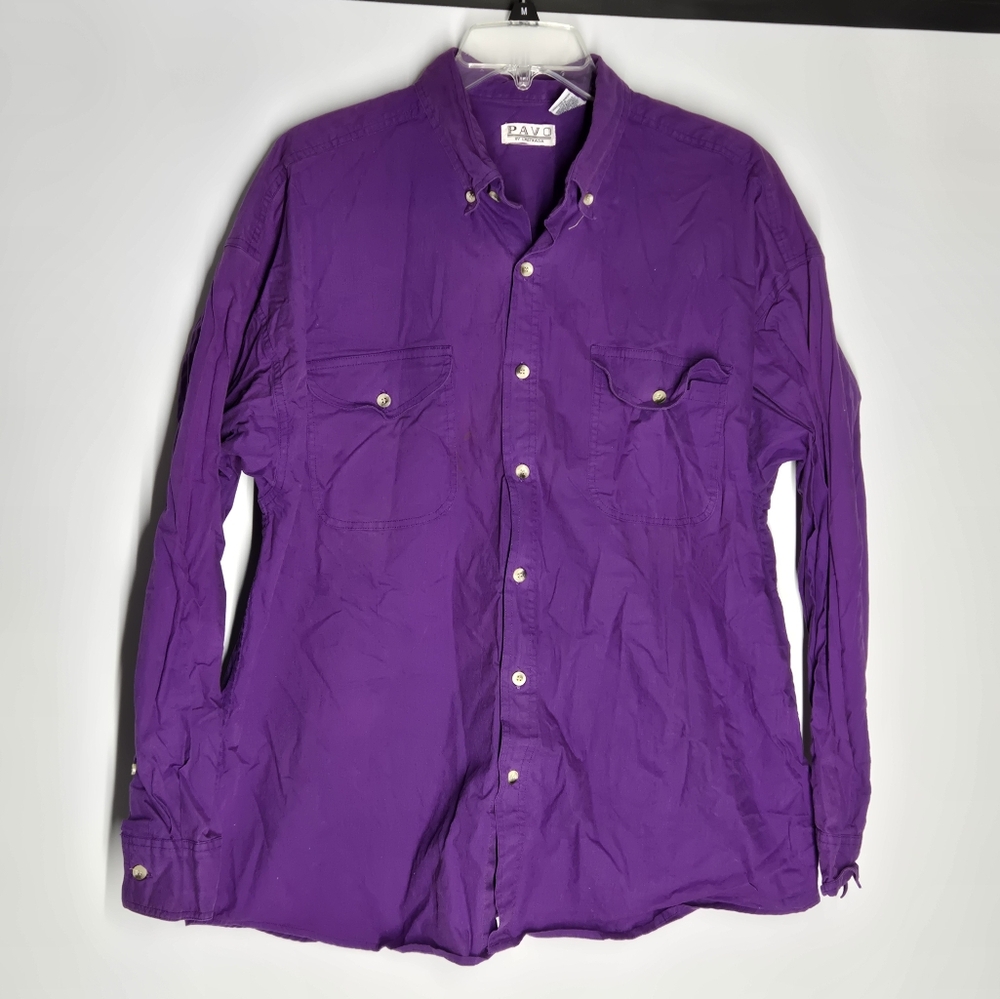 Pavo Purple Casual Button Down Shirt